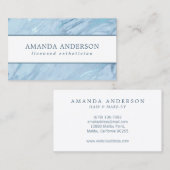 Elegant Emerald Blue Marble | Visitenkarte (Vorne/Hinten)