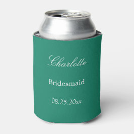 Elegant Emerald Bridesmaid Favor Can Cooler Dosenkühler
