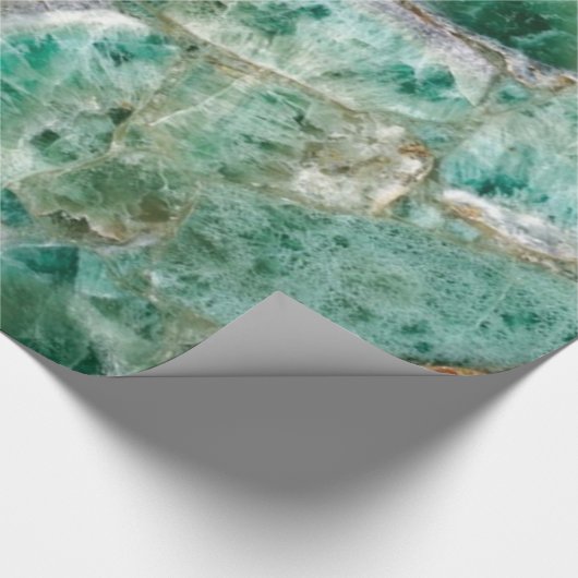 Elegant Emerald Crystal Geschenkpapier (Ecke)