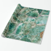 Elegant Emerald Crystal Geschenkpapier (Ungerollt)