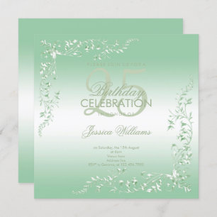 Elegant Emerald Decoration 25. Geburtstag Einladung