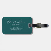 Elegant Emerald Green Cross Gepäckanhänger (Rückseite horizontal)