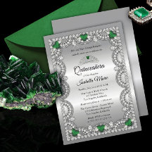 Elegant Emerald Green | Diamond Crown Quinceañera