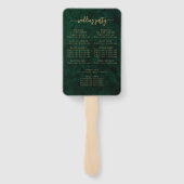 Elegant Emerald Green Floral Agate Wedding Program Fächer (Rückseite)