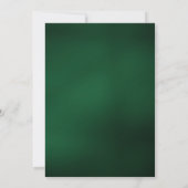 Elegant Emerald Green Gold Marble Wedding Einladung (Rückseite)