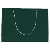 Elegant Emerald Green Gold Monogram Name Wedding Große Geschenktüte (Rückseite)