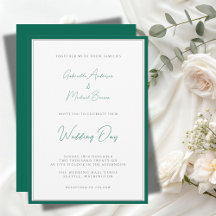 Elegant Emerald Green Minimalistisch