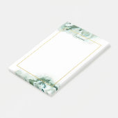 Elegant Emerald Green Ombre Marble Personalisiert Post-it Klebezettel (angewinkelt)