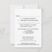 Elegant Emerald Green Rose Bouquet Wedding RSVP Karte (Rückseite)