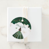 Elegant Emerald Green Rose Butterfly Danke Geschenkanhänger (Beispiel)