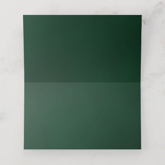 Elegant Emerald Green Rose Wedding Write-In Platzkarte (Innenseite Aufgefaltet)