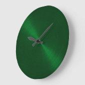 Elegant Emerald Green Sheen Große Wanduhr (Winkel)