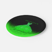 Elegant Emerald Green Spanish Gown Quinceañera Pap Pappteller (Schrägansicht)