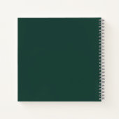 Elegant Emerald Green Wedding Guestbook Notizblock (Rückseite)