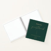 Elegant Emerald Green Wedding Guestbook Notizblock (Innenseite)