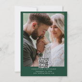 Elegant Emerald Green Wedding Save the Date (Rückseite)
