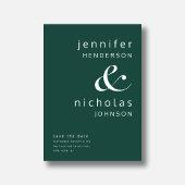 Elegant Emerald Green Wedding Save The Date