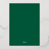 Elegant Emerald Greenery | Goldfoil-Hochzeit Folieneinladung (Rückseite)