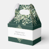 Elegant Emerald Greenery Wedding Geschenkschachtel (Rückseite)