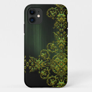 Elegant Emrald Green Damask Case-Mate iPhone Hülle