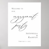 Elegant Engagement Party welcome Poster (Vorne)