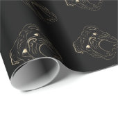 Elegant English Bulldog Geschenkpapier (Rolleneckpunkt)
