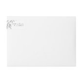 Elegant Envelope Floral Monogram skizziert Adresse (Vorderseite)