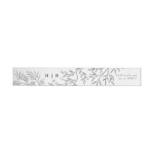 Elegant Envelope Floral Monogram skizziert Adresse (Person)