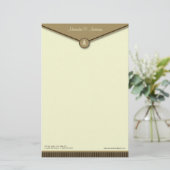 Elegant Envelope (mocha) Monogram Stationery Briefpapier (Stehend Vorderseite)