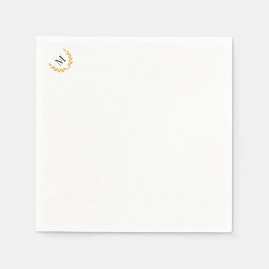 Elegant Equestrian Collection Gold Laurel Napkin Serviette (Vorderseite)