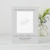Elegant Equestrian Engagement Announcement Card Ankündigung (Stehend Vorderseite)