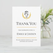 Elegant Equestrian Flat Thank You Card Dankeskarte (Stehend Vorderseite)