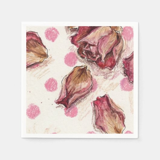 Elegant Equestrian Rose Serviette (Vorderseite)