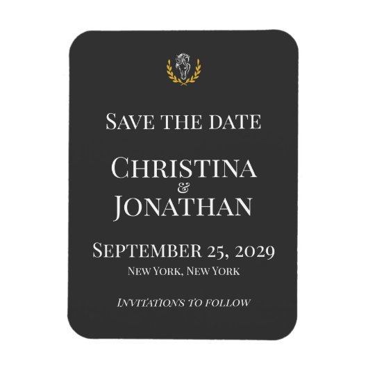 Elegant Equestrian Save the Date Magnet (Vertikal)