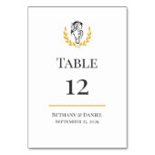 Elegant Equestrian Wedding Table Number Card Tischnummer (Rückseite)