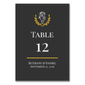 Elegant Equestrian Wedding Table Number Card Tischnummer (Vorderseite)