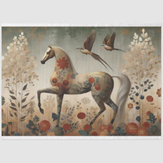 Elegant Equine, Horse, Decoupage Tissue Paper Seidenpapier