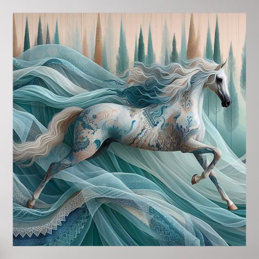 Elegant Equine, Horse, Poster, Wall Art Poster (Vorne)