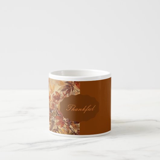 Elegant,Erntedankfest, Herbstblätter,Rustikal Espressotasse (Vorderseite)
