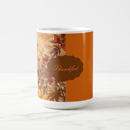 Elegant,Erntedankfest, Herbstlaub,Rustikal Kaffeetasse (Mittel)