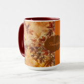 Elegant,Erntedankfest, Herbstlaub,Rustikal Tasse (Vorderseite Links)