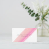 Elegant erröten rosa Bürsten-Schlagmänner Visitenkarte (Stehend Vorderseite)