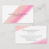 Elegant erröten rosa Bürsten-Schlagmänner Visitenkarte (Vorne/Hinten)