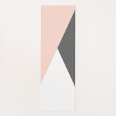 Elegant erröten Rosa u. graue geometrische Yogamatte (Rückseite)