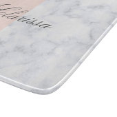 Elegant erröten rosa u. weißer Marmorfarbblock Schneidebrett (Ecke)