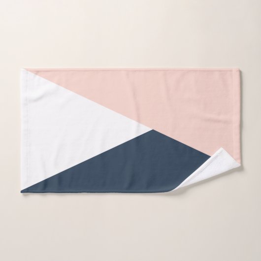 Elegant errötet geometrische Dreiecke des Rosas u. Badhandtuch Set (Handtuch)