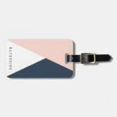 Elegant errötet geometrische Dreiecke des Rosas u. Gepäckanhänger (Vorderseite horizontal)