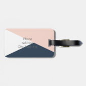 Elegant errötet geometrische Dreiecke des Rosas u. Gepäckanhänger (Rückseite horizontal)