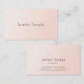 Elegant errötet rosa moderner Minimalistischer Visitenkarte (Vorne/Hinten)