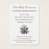 Elegant Erste Heilige Kommunion Erinnerung an Heil (Rückseite)